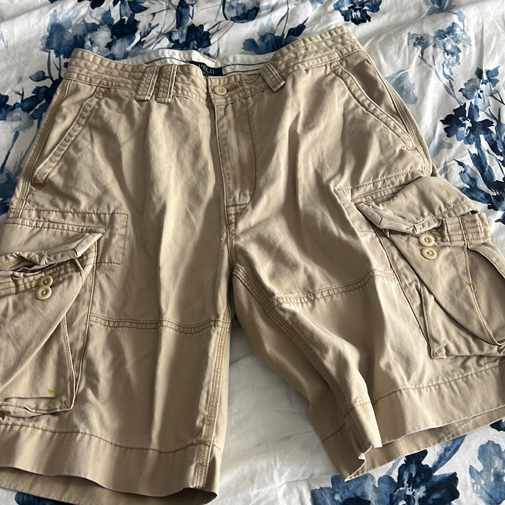 Ralph Lauren Polo Men’s Khaki Cargo Shorts Size 33